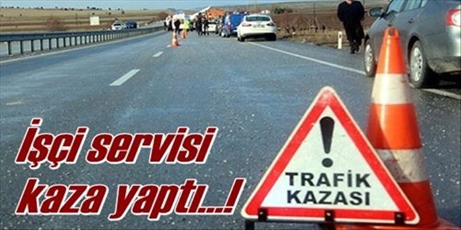 İşçi servisi devrildi!