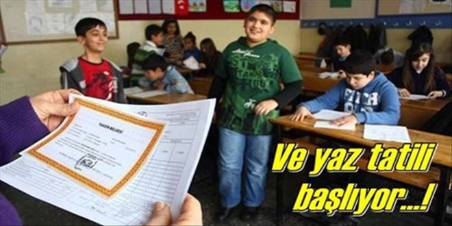 Bugün karne alıyorlar!