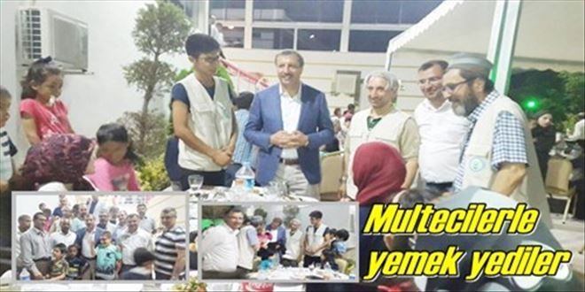 MÜLTECİLERE YEMEK VERİLDİ