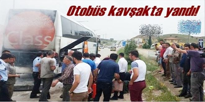 Yolcu otobüsünde yangın