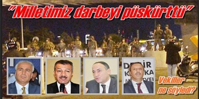 Vekillerden sert açıklamalar