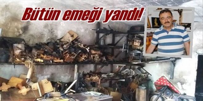 Bütün malzemeleri yandı!