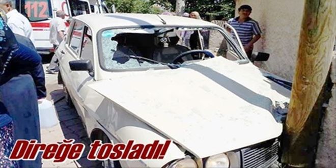 Virajı alamayan yaşlı  adam kaza yaptı?