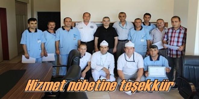 Hizmet nöbetine teşekkür
