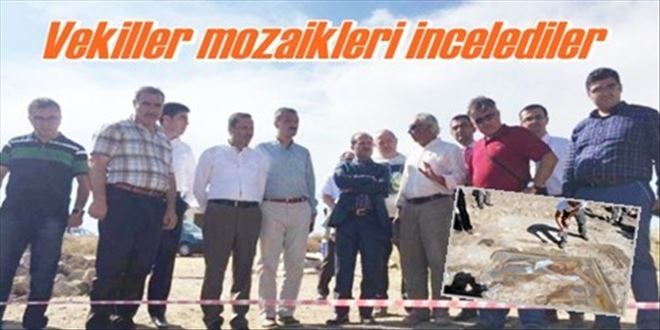 Milletvekilleri mozaik  kalıntılarını inceledi