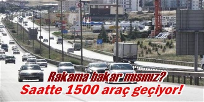 Kırıkkale´den saatte  bin 500 araç geçiyor!