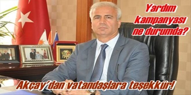 Akçay´dan vatandaşa teşekkür