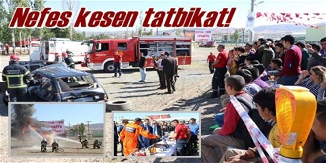 İtfaiye´den nefes kesen tatbikat