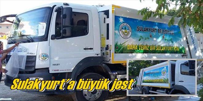 Sulakyurt´a yeni çöm kamyonu