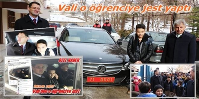 Vali´den o öğrenciye jest