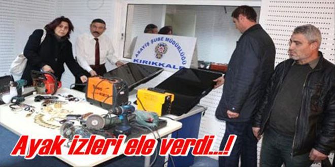 Hırsızları ayak izleri yakalattı!