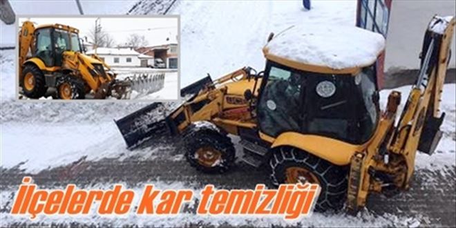 İlçelerde karla mücadele