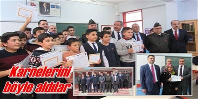 Okullarda karne heyecanı yaşandı