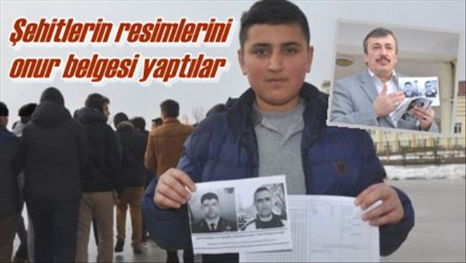 Şehitlerin resimlerini bastılar