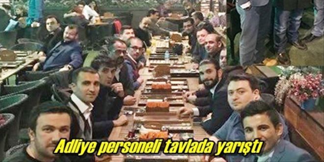 Adliye personeli tavlada yarıştı