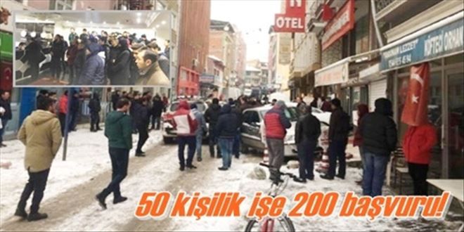 50 kişilik işe 200 başvuru!