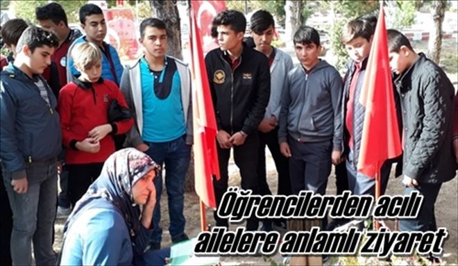 Öğrencilerden acılı ailelere anlamlı ziyaret