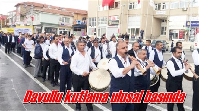Davullu kutlama ulusal basında