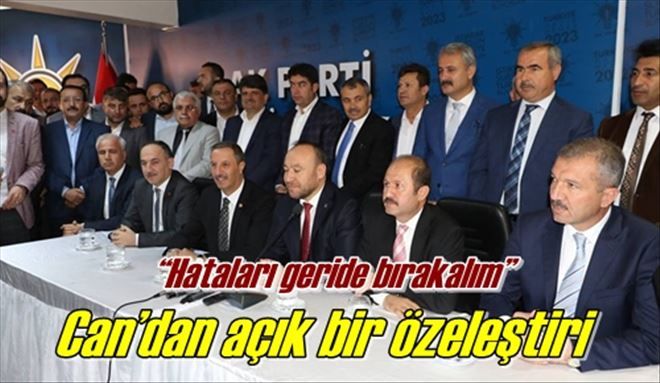 Can´dan açık bir özeleştiri