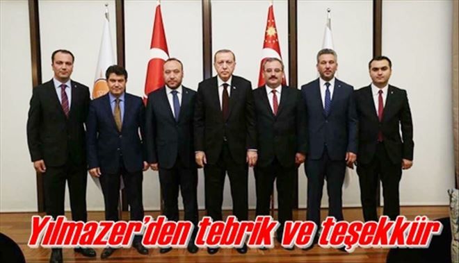 Yılmazer´den tebrik ve teşekkür