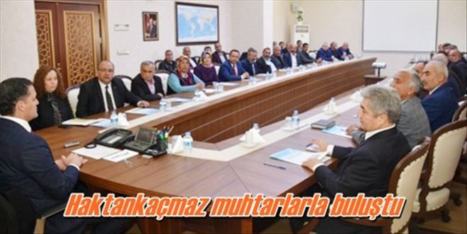 Haktankaçmaz muhtarlarla buluştu
