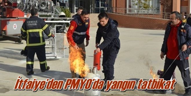 İtfaiye´den PMYO´da tatbikat