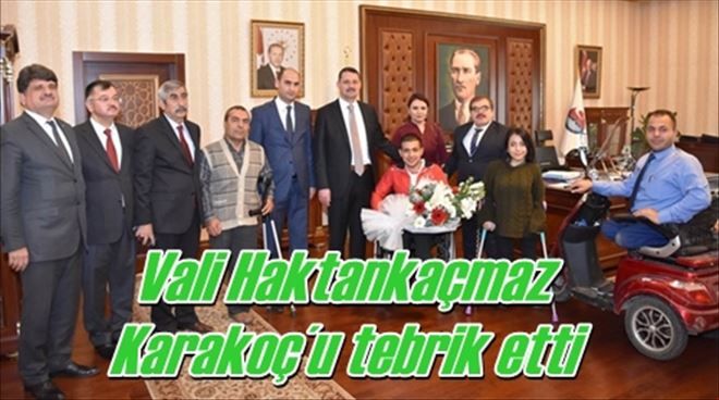 Vali Haktankaçmaz  Karakoç´u tebrik etti