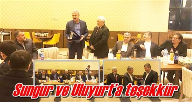 Sungur ve Uluyurt´a teşekkür