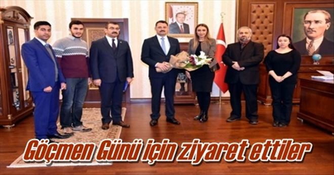 Vali´ye göçmen ziyareti