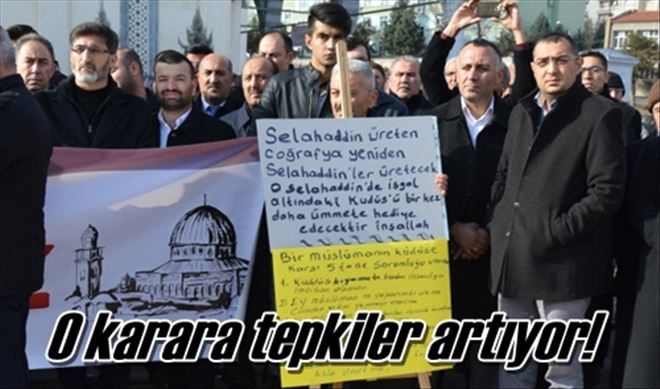 Amerika´nın kararına tepki gösterdiler!