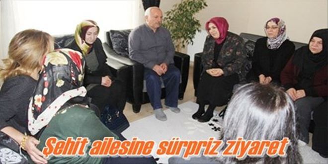 Şehit ailesine sürpriz ziyaret