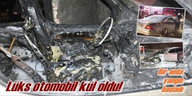 Araç tamamen kül oldu!