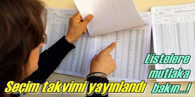 Seçim takvimi yayınlandı!