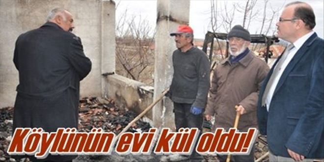 Evi tamamen kül oldu!