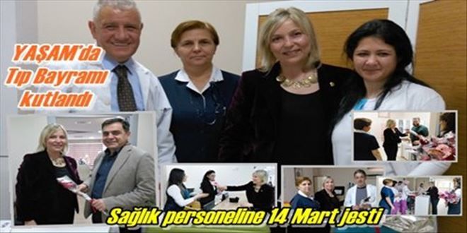 YAŞAM HASTANESİ 14 MART DOLAYISILA HEKİMLER VE SAĞLIK PERSONELİNE ÇİÇEK VERDİ