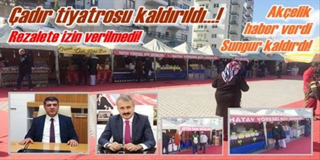 PODİUM AVM OTOPARKINA KURULAN ÇADIR TİYATROSUNA İZİN VERİLMEDİ!