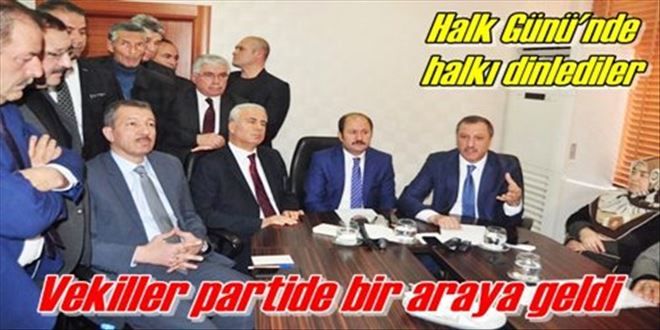 Vekiller partide açıklama yaptı