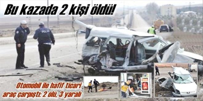 İki araç çarpıştı!