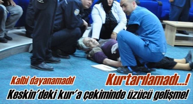 TOKİ kura çekilişine  kalbi dayanamadı