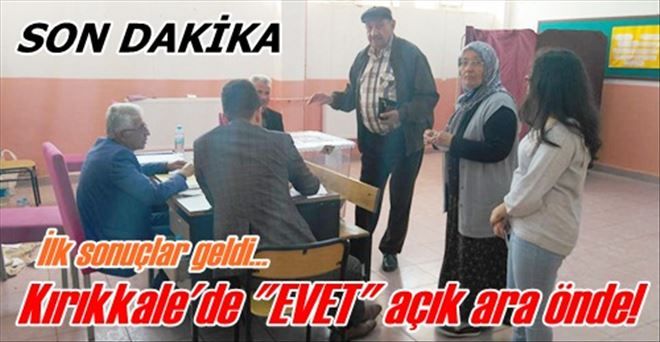 Kırıkkale´de Evet önde