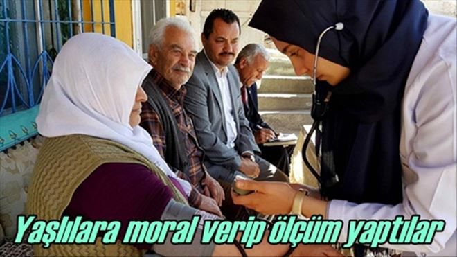 Büyüklere sağlık taraması yaptılar