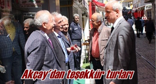 Akçay teşekkür turlarında