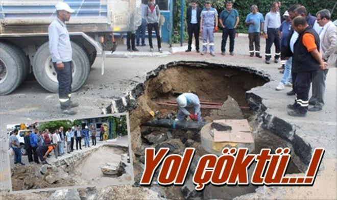 Kırıkkale´de çöken yol korkuttu!