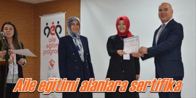 Aile eğitimi alanlara sertifika