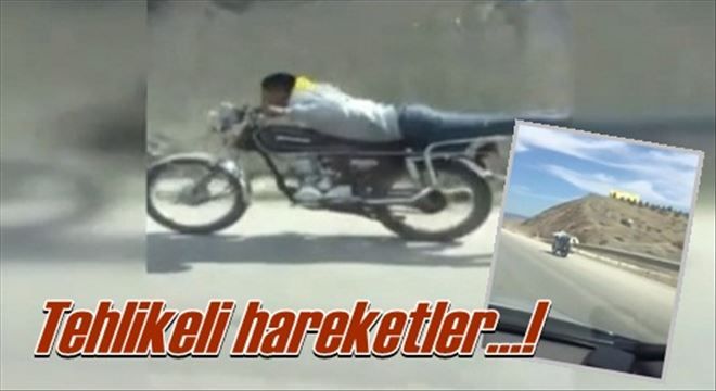Trafikte tehlikeli şov!