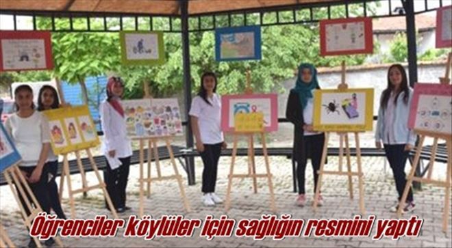 Öğrenciler köylüler için sağlığın resmini yaptı