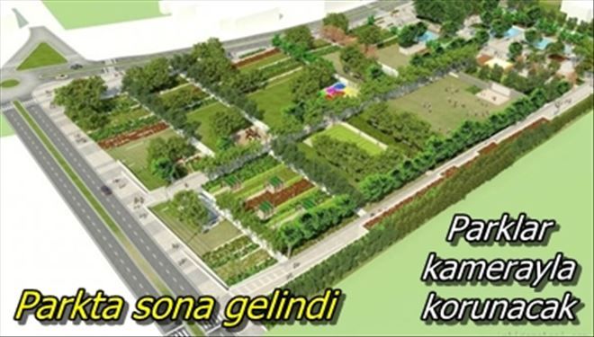 Büyük şehir parkında sona doğru