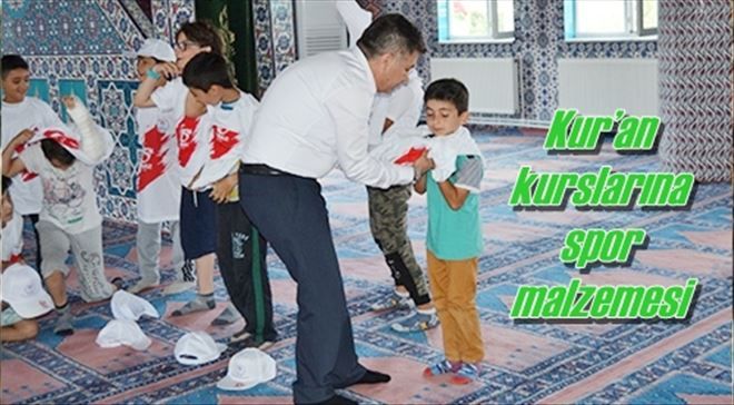 Kur´an kurslarına spor malzemesi