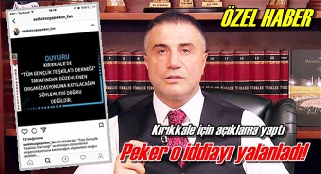 Peker´den Kırıkkale açıklaması