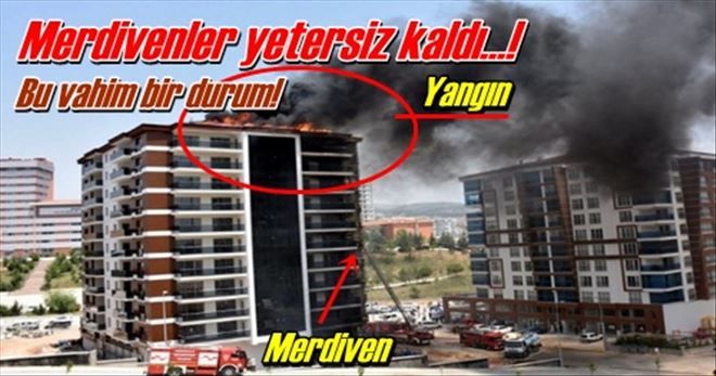  İtfaiye merdivenleri yetişemedi